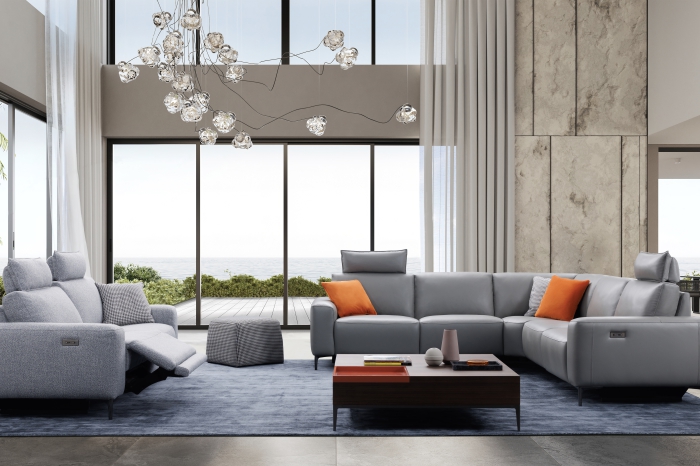 Canapé relax dos-mur personnalisable SERENA