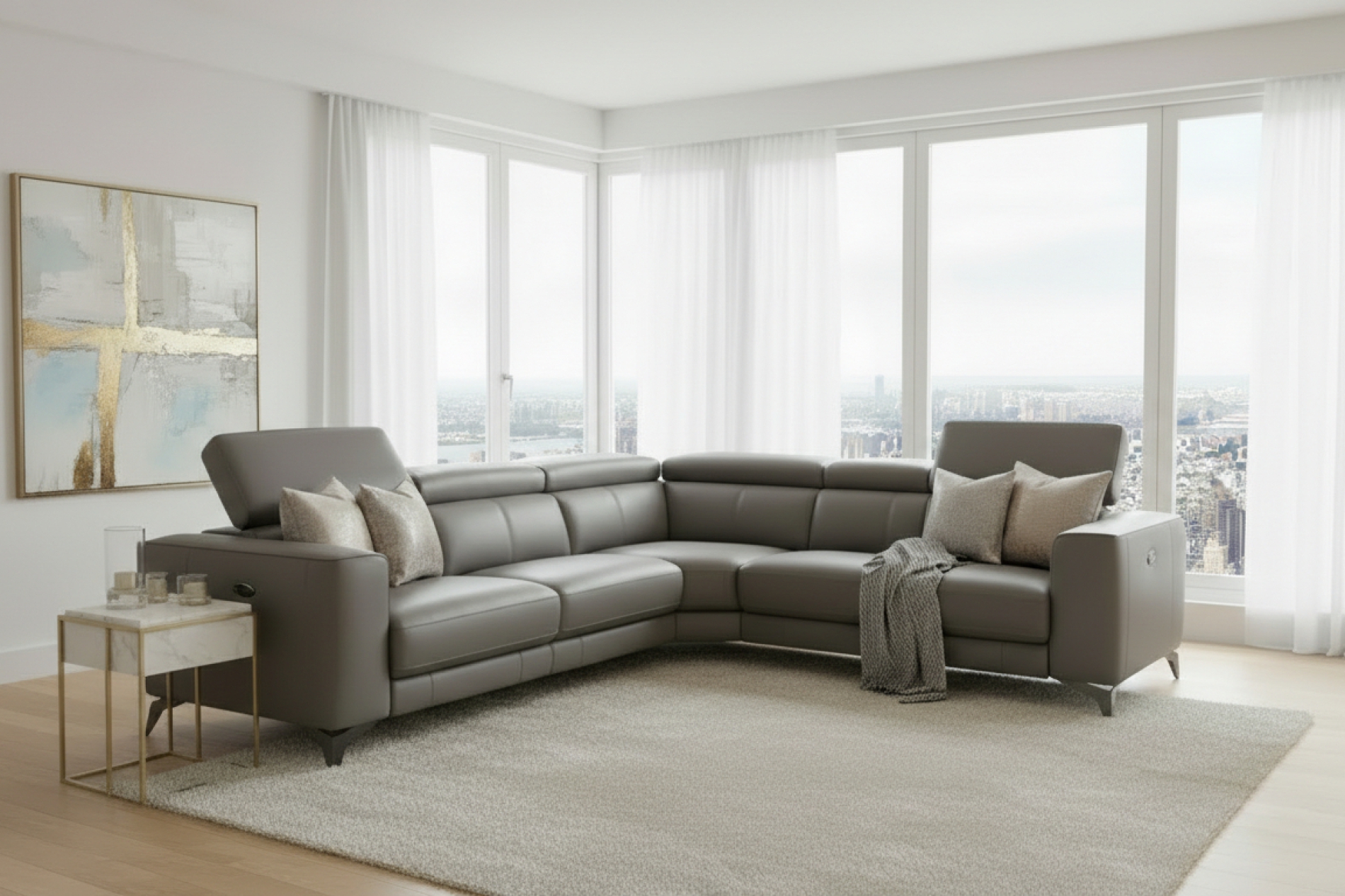 Canapé d'angle design épuré PODIUM | Rêv’Intérieur