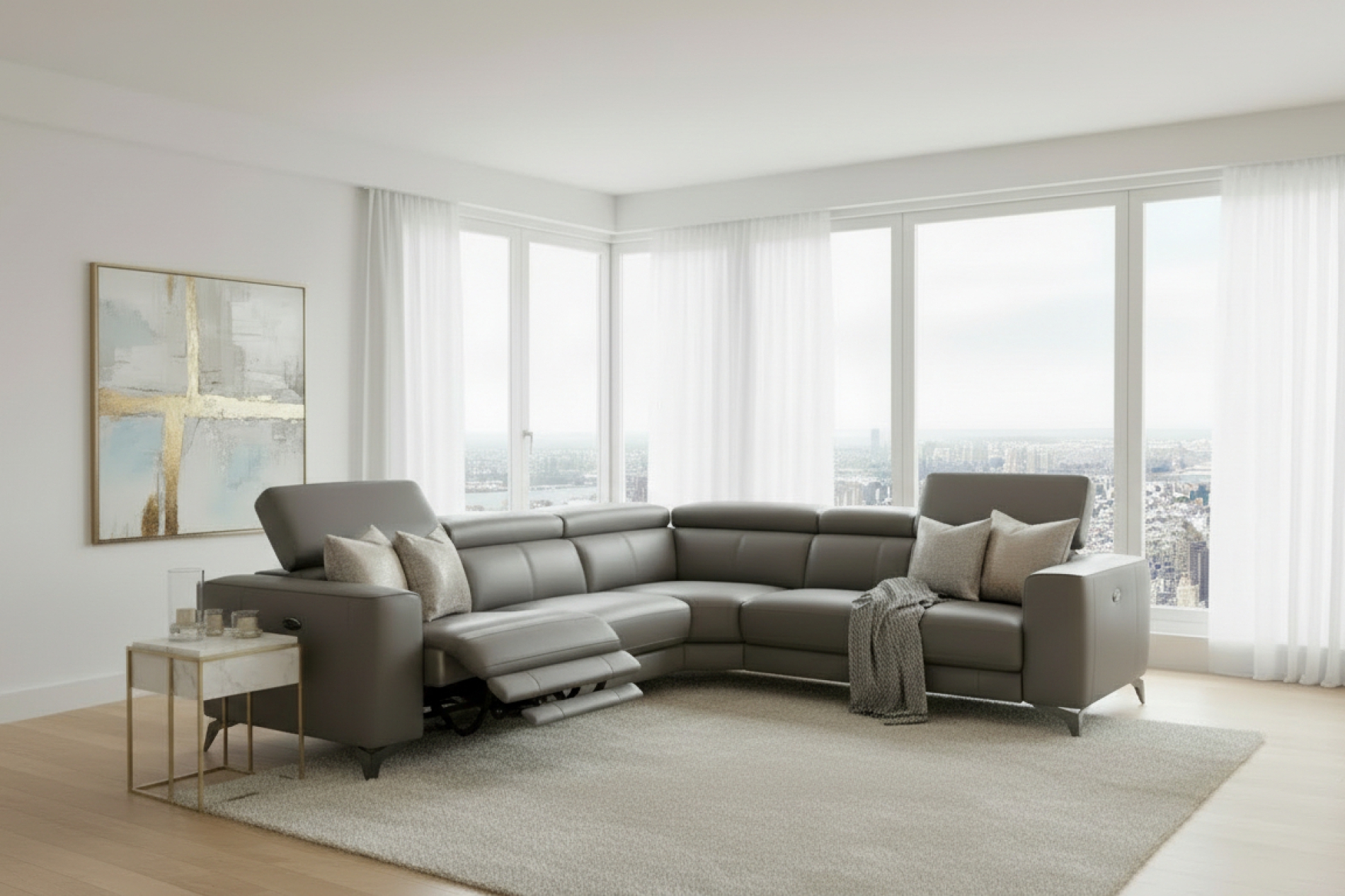 Canapé d'angle design épuré PODIUM | Rêv’Intérieur