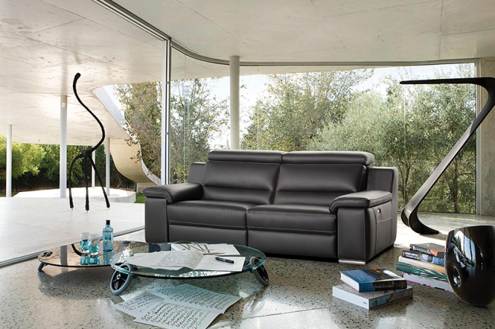 Canapé relax en cuir de fabrication italienne KING